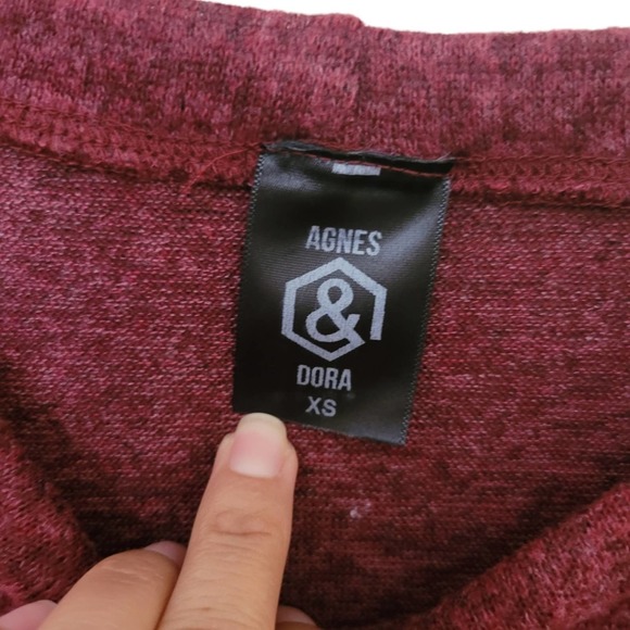 Agnes & Dora Cropped Maroon Sweater Size XS - Picture 5 of 5